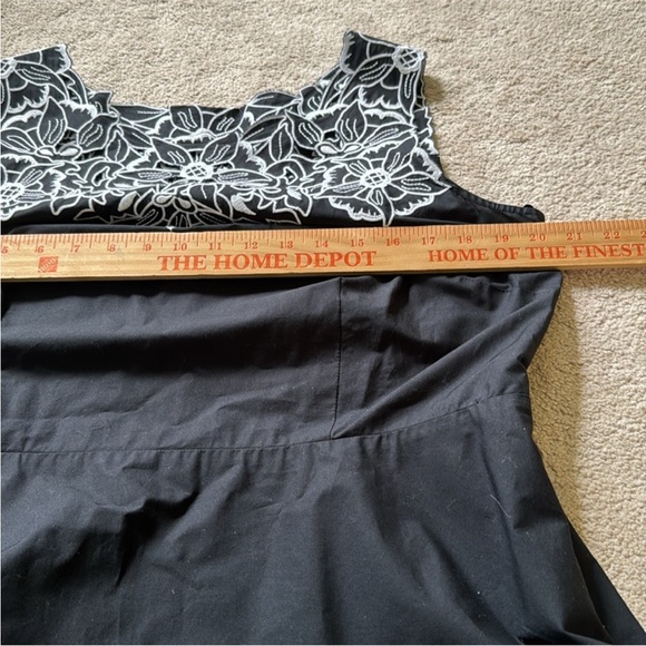 🪇 Talbots Embroidered Lace Latin Mexican Inspired Fit & Flare Dress Size 16 - Picture 6 of 10